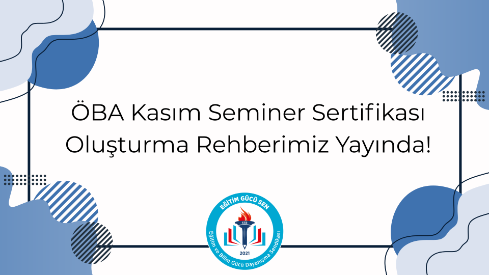 ÖBA Kasım Seminer Sertifikası Oluşturma Rehberimiz Yayında!
