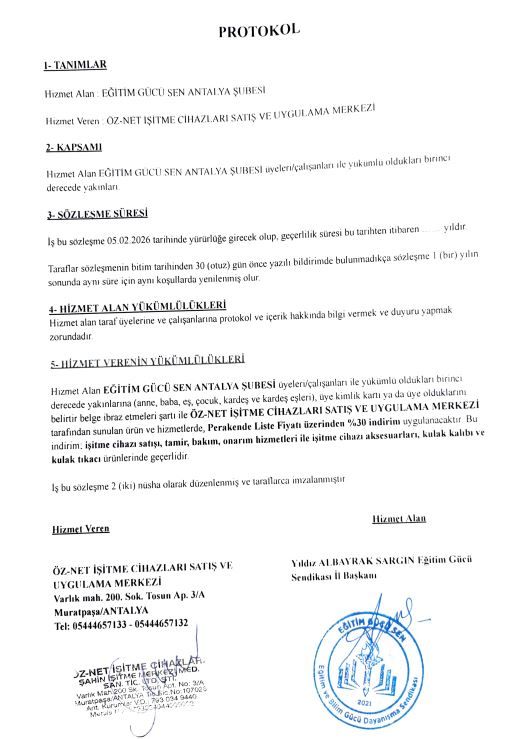 Öznet Medikal İle %30 İndirim Anlaşması