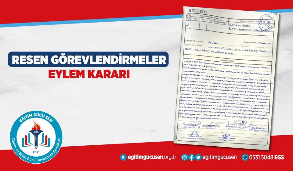 2026-2027 Resen Görevlendirmeler Eylem Kararı