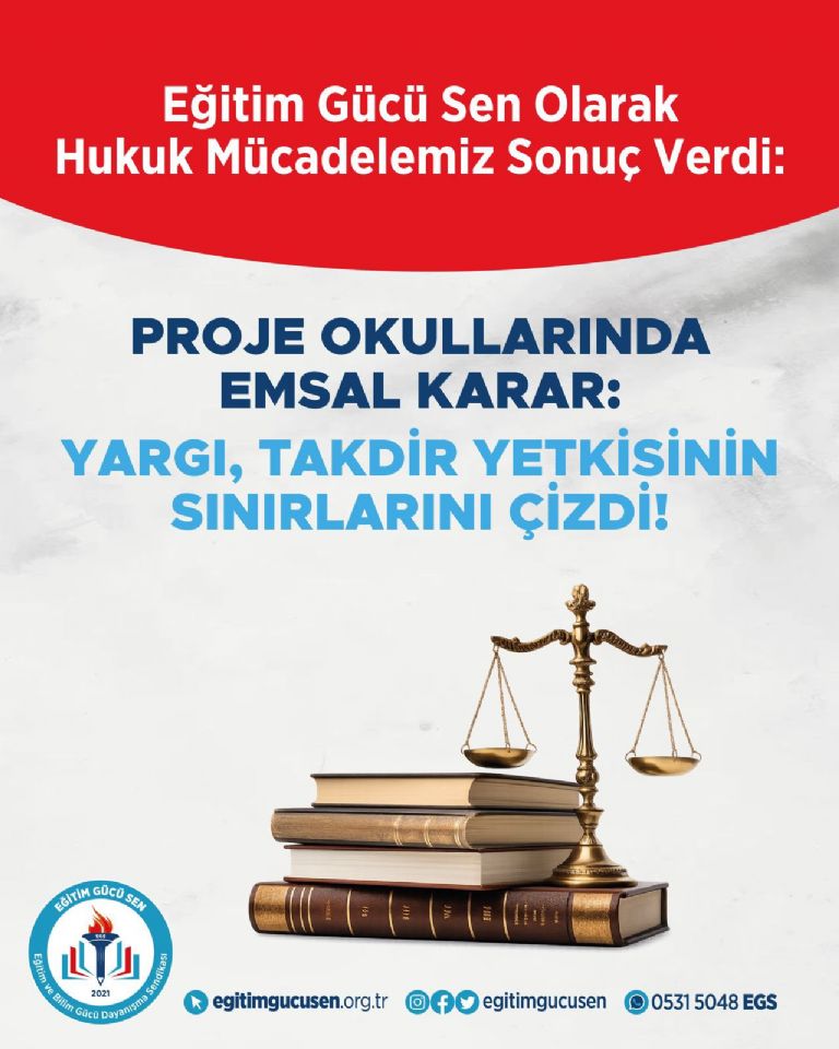 📢 Proje Okullarında Emsal Karar!