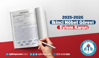 2025-2026 İkinci Nöbet Görevi Eylem Kararı