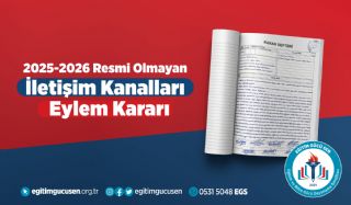 2025-2026 Resmi Olmayan İletişim Kanalları Eylem Kararı