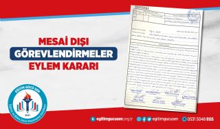 2026-2027 Mesai Dışı Görevlendirmeler Eylem Kararı