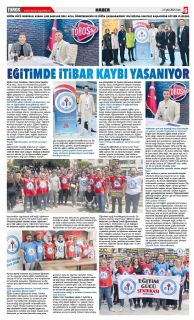 Aksu'dan Öğretmenler İtibar Kaybı Yaşıyor Çağrısı - TOROS Gazete