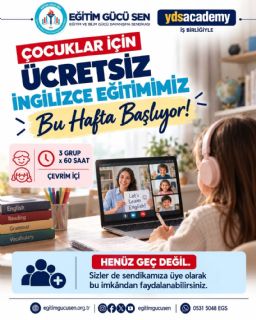 Çocuklar İçin Ücretsiz İngilizce Eğitimimiz Bu Hafta Başlıyor!