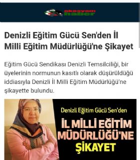 Denizli Eğitim Gücü Sen Şikayet Etti