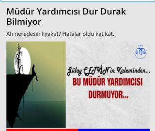 Durmuyor Bu Müdür Yardımcısı Yaaa