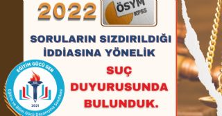 Eğitim Gücü Sen: 2022 Kpss İle İlgili Suç Duyurusunda Bulunduk