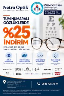 Eğitim Gücü Sen Antalya Şubesi'nden Üyelerimize Özel Optik İndirim Anlaşması!