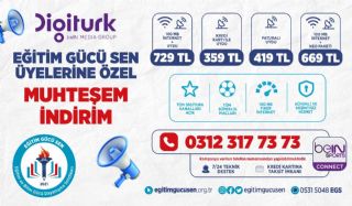 Eğitim Gücü Sen Üyelerine Digiturk’ten Özel İndirim Fırsatı!
