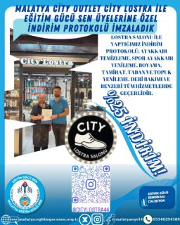 Eğitim Gücü Sen Üyelerine Özel City Lostra (Malatya City Outlet) İle %25 İndirim Protokolü İmzaladık