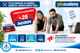 Eğitim Gücü Sen Üyelerine Ve Yakınlarına YDS Academy’de %25 İndirim!