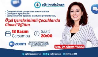 Eğitim Gücü Sen’den Özel Gereksinimli Çocuklarda Cinsel Eğitim Semineri
