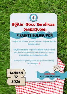 Eğitim Gücü Sendikası Denizli Şubesi Piknikte Buluşuyor