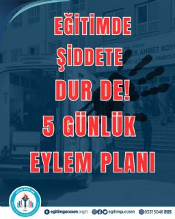 Eğitimde Şiddete Dur De!