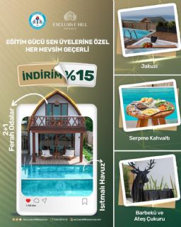 Exclusive Hill Sapanca ile Üyelerimize Özel İndirim Anlaşması İmzaladık!