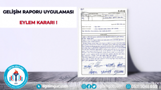 Gelişim Raporu Uygulaması Eylem Kararı