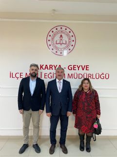 Geyve İlçe Millî Eğitim Müdürü Sayın Aziz Demir’e Hayırlı Olsun Ziyareti