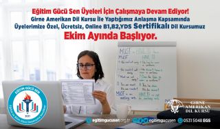 Girne Amerikan Dil Kursu İle Yaptığımız Anlaşma Kapsamında Üyelerimize Özel Ücretsiz, Online B1, B2, YDS Sertifikalı Dil Kursumuz Ekim Ayında Başlıyor.