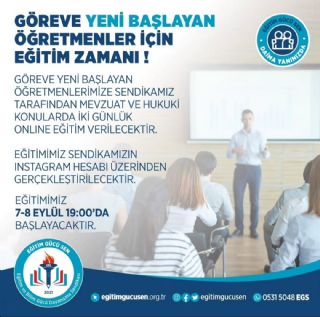 Görevine Yeni Başlayan Öğretmenlerimiz İçin Mevzuat Ve Hukuk Eğitimi