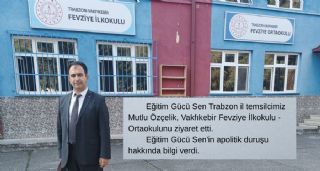 İl Temsilcimiz Mutlu Özçelik'ten Okul Ziyareti