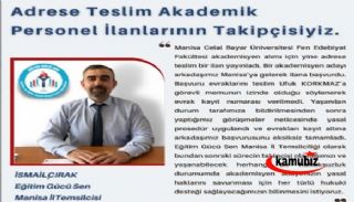 Manisa Celal Bayar Üniversitesi Akademisyen Alım Sürecinin Takipçisiyiz