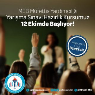 MEB Müfettişlik Yardımcılığı Sınavına Hazırlık Kursu