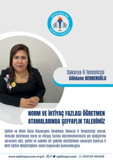 Norm Ve İhtiyaç Fazlası Öğretmen Atamalarında Şeffaflık Talebimiz