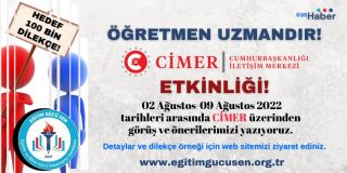 Öğretmen Uzmandır. Cimer Etkinliği