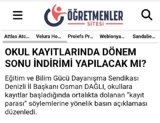 Okul Kayıtlarında Dönem Sonu İndirimi Yapılacak Mı?