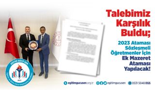 Talebimiz Karşılık Buldu; 2023 Ataması Sözleşmeli Öğretmenler İçin Ek Mazeret Ataması Yapılacak!