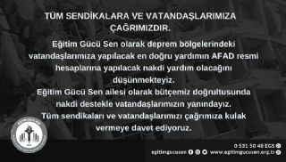 Tüm Sendikalara Ve Vatandaşlarımıza Çağrımızdır.