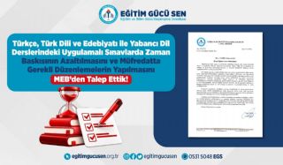 Türkçe, Türk Dili Ve Edebiyatı İle Yabancı Dil Derslerindeki Uygulamalı Sınavlarda Zaman Baskısının Azaltılmasını Ve Müfredatta Gerekli Düzenlemelerin Yapılmasını Meb’den Talep Ettik!