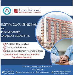Ufuk Üniversitesi Dr. Rıdvan Ege Hastanesi İle İndirim Protokolü İmzaladık